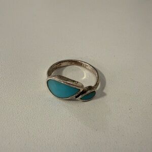 Turquoise and Silver Women's Ring